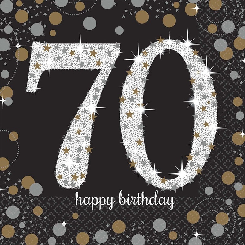 70th Sparkling Celeb - Lunch Napkins 16/pkg