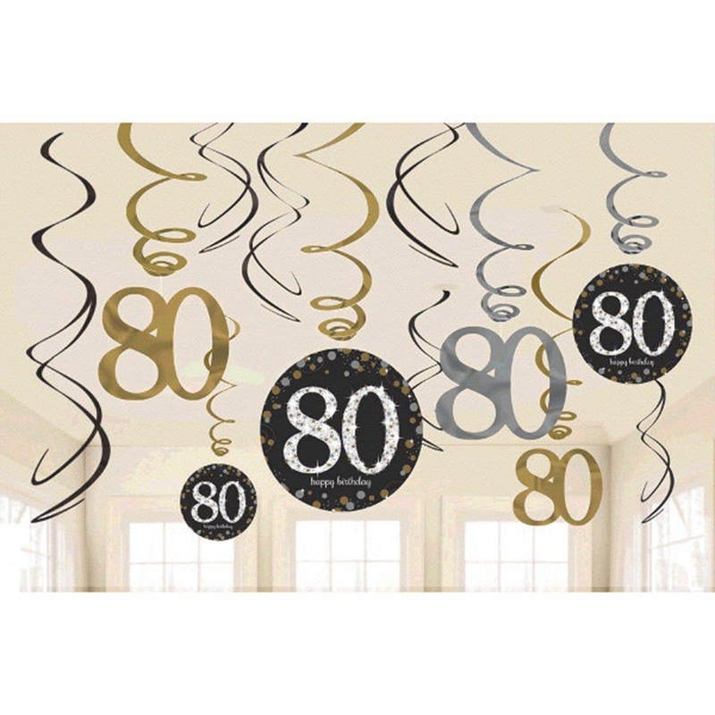 80th Sparkling Celeb - Swirls 12/pkg