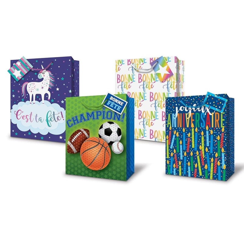 French Birthday Gift Bag Asst. - Large