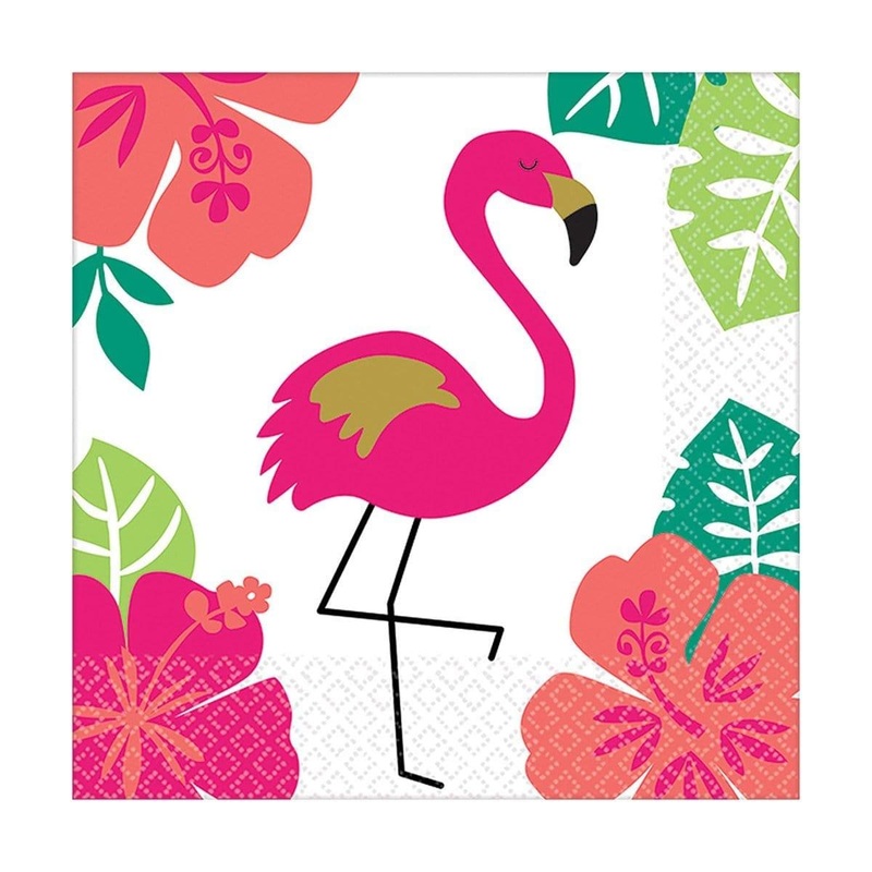 Gold Aloha Beverage Napkins, 16 per Package