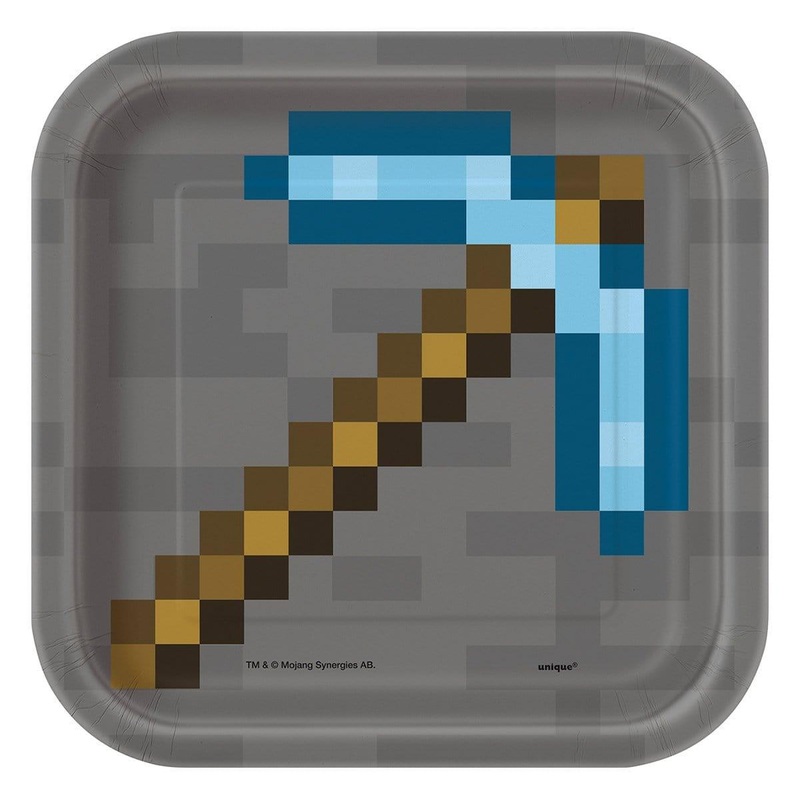 Minecraft Dessert Plates 7 inches, 8 per package