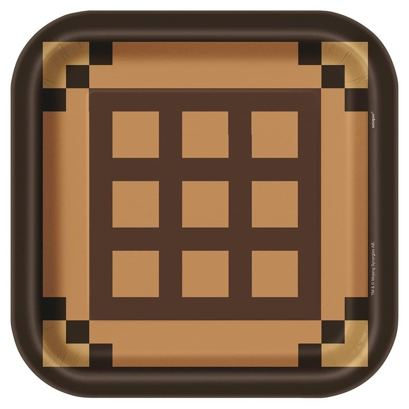 Minecraft Dinner Plates 9 inches, 8 per package