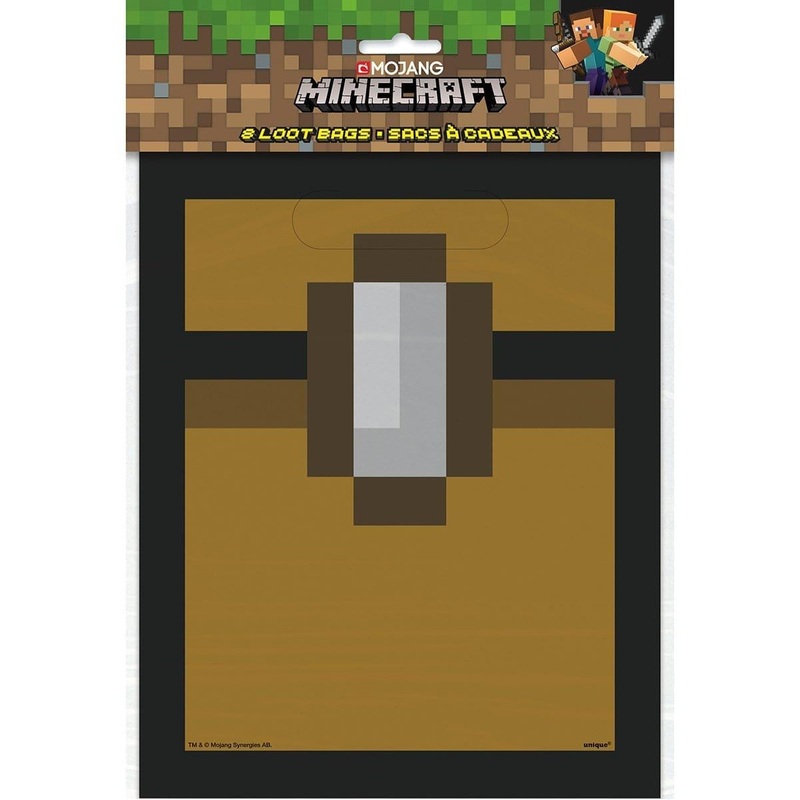 Minecraft favor bags, 8 per package