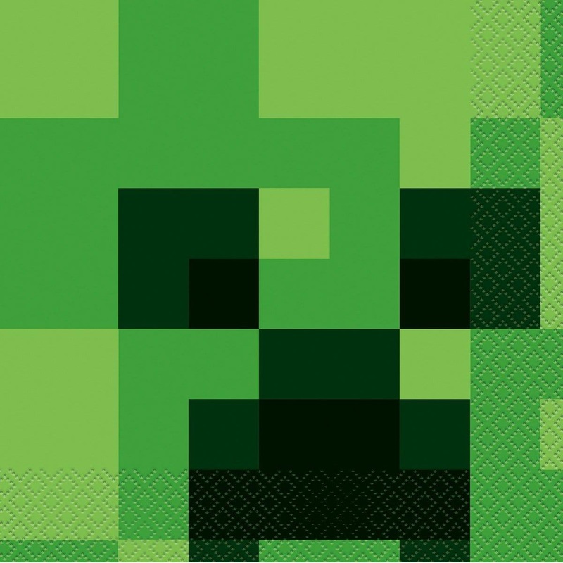 Minecraft lunch napkins, 16 per package