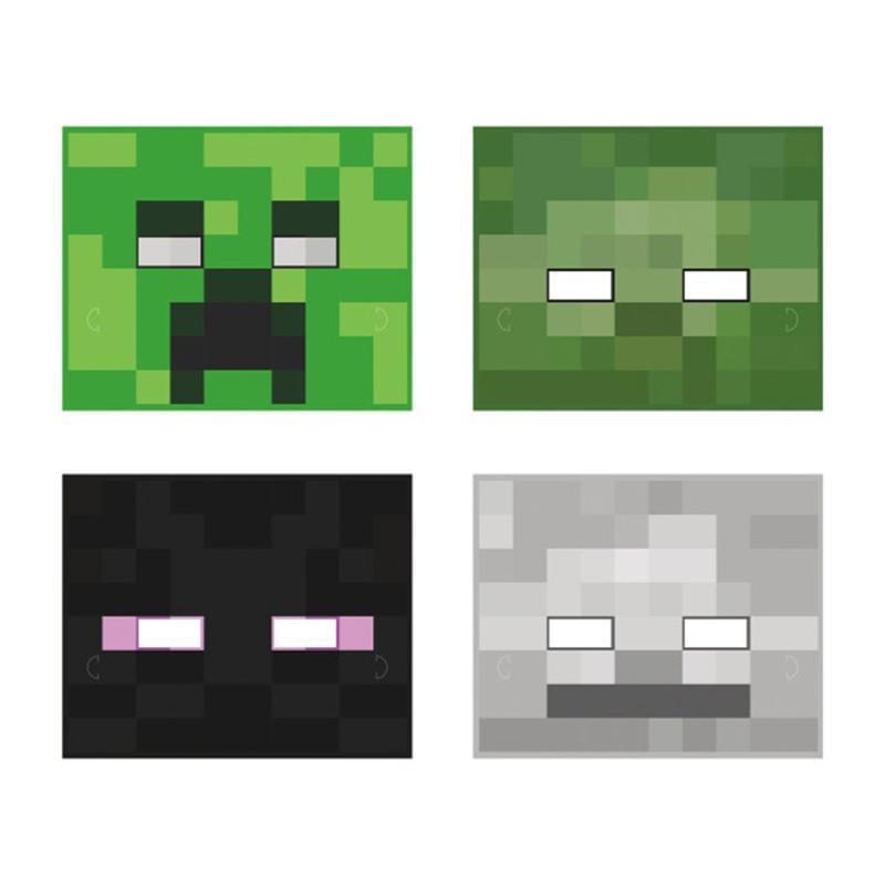 Minecraft paper masks, 8 per package