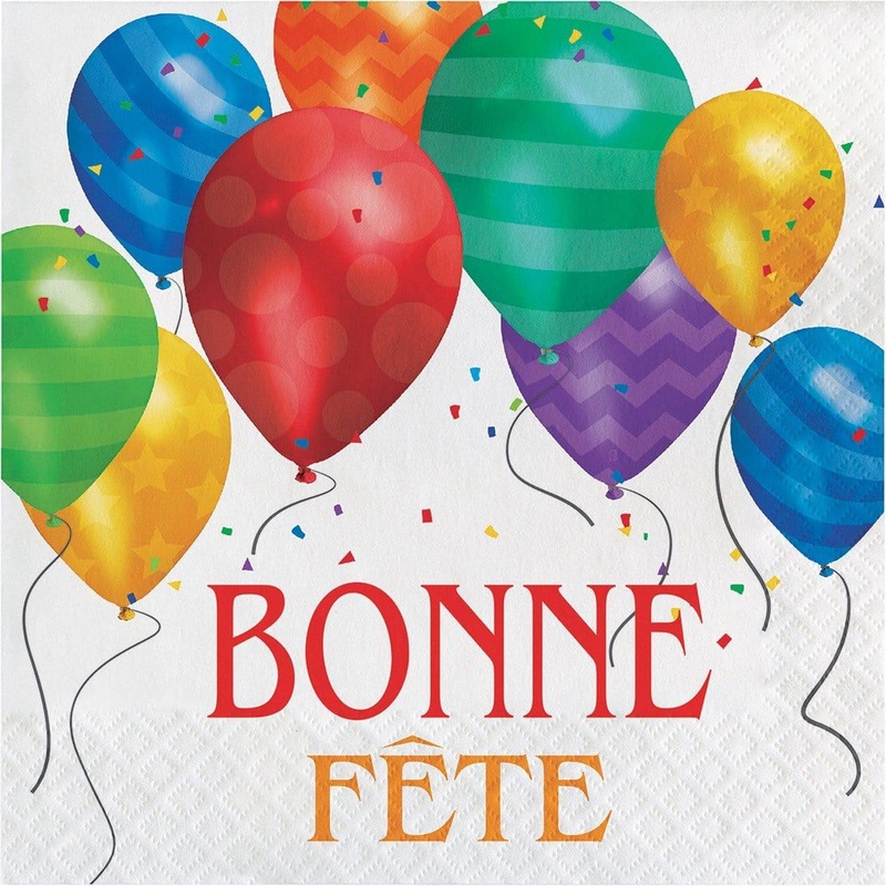 Balloon Blast - Lunch Napkins Bonne Fte 16/pkg.