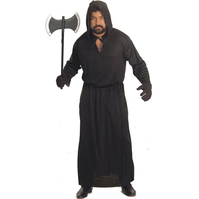 Black Hooded Robe for Adults