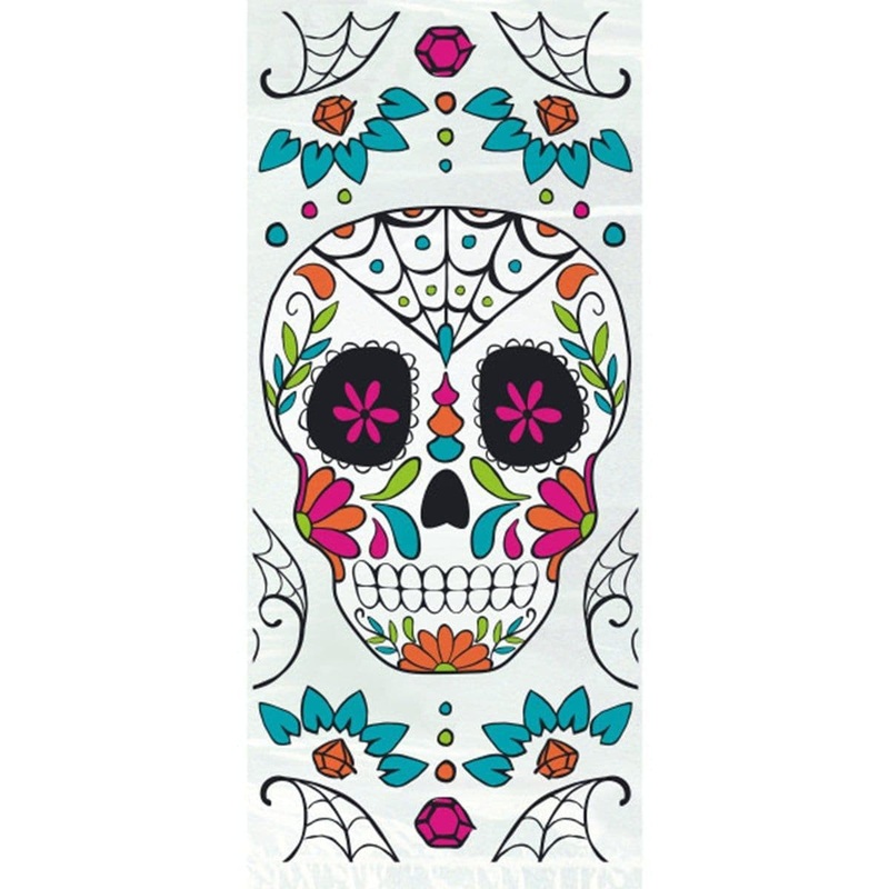 Day of the Dead Sugar Skulls cello favor bags, 20 per package