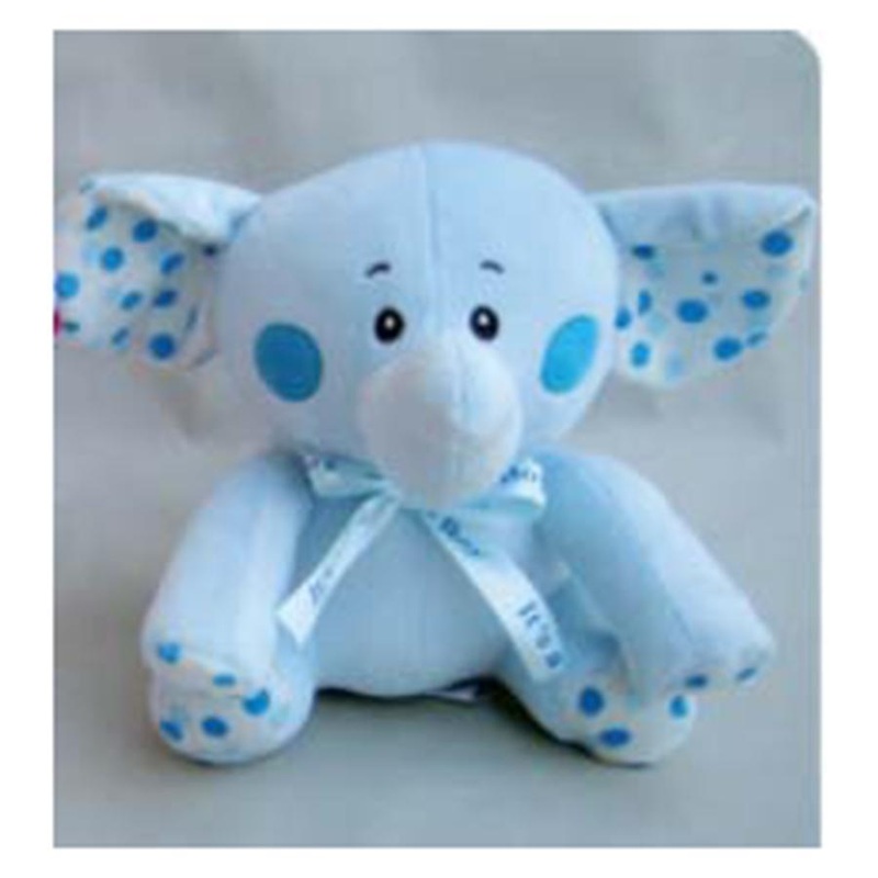 Elephant Plush 8 In. - Blue