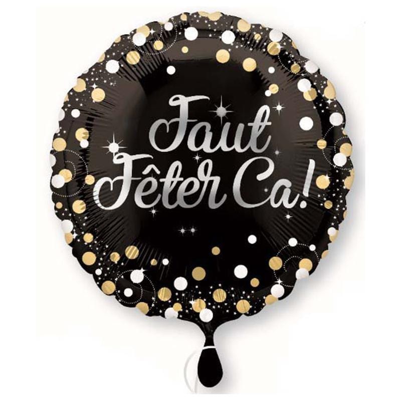 Faut Fter a Black And Gold Foil Balloon, 18 Inches