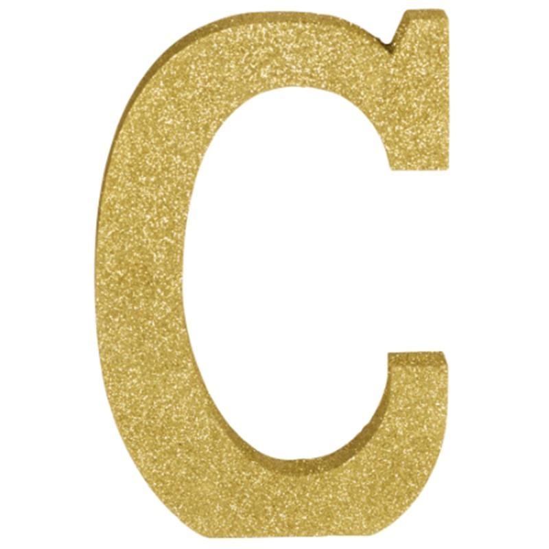 Gold Glitter Letter - C