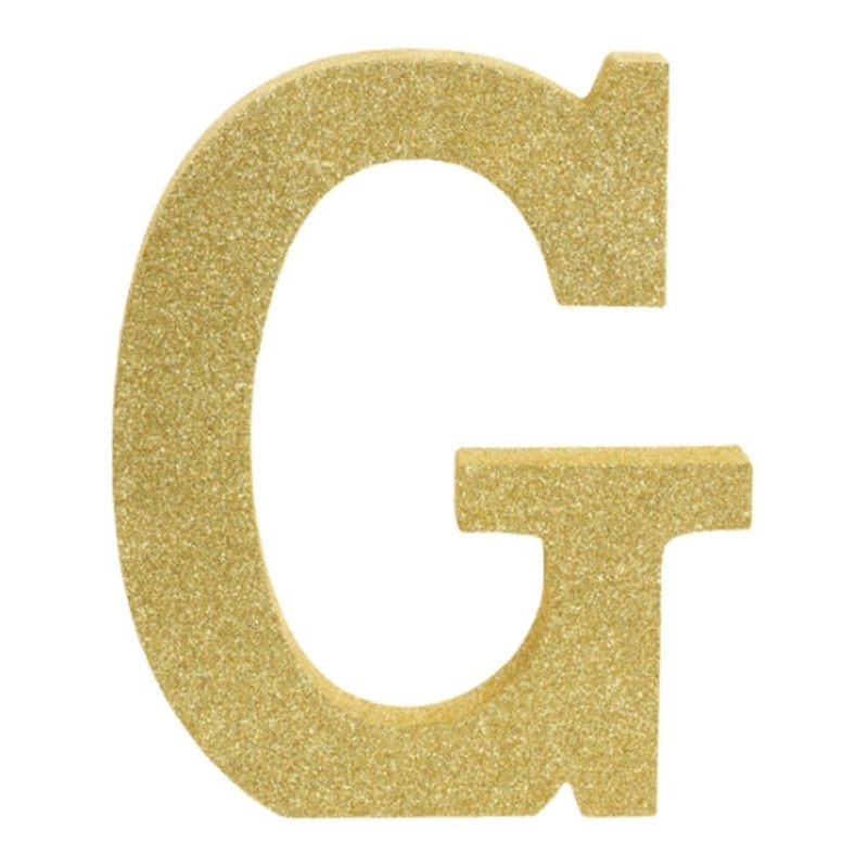 Gold Glitter Letter - G