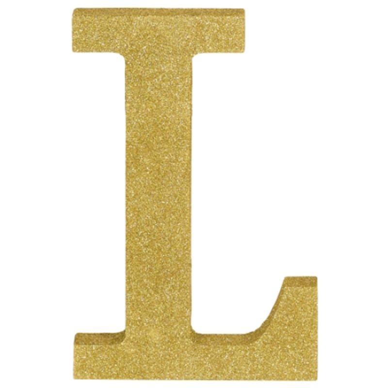 Gold Glitter Letter - L