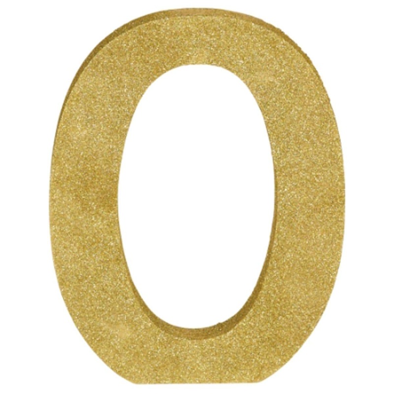 Gold Glitter Letter - O