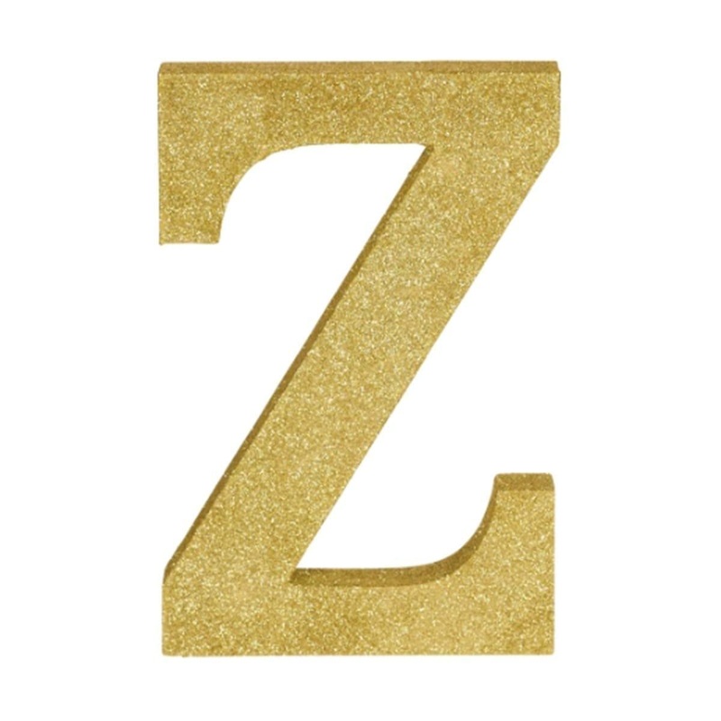 Gold Glitter Letter - Z