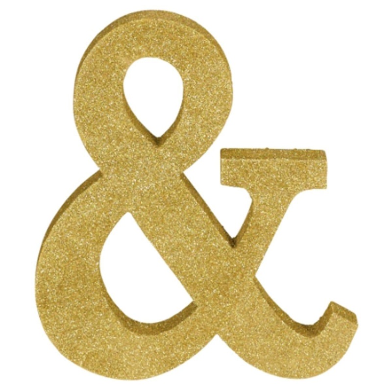 Gold Glitter Symbol - And