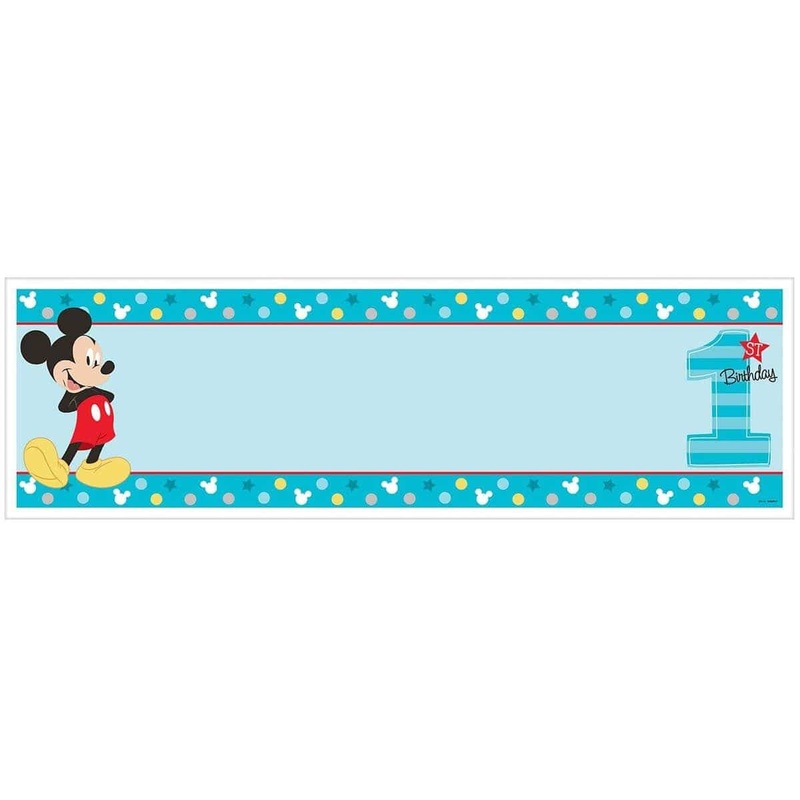 Mickey 1st Birthday - Perso. Banner 65 X 20 In.