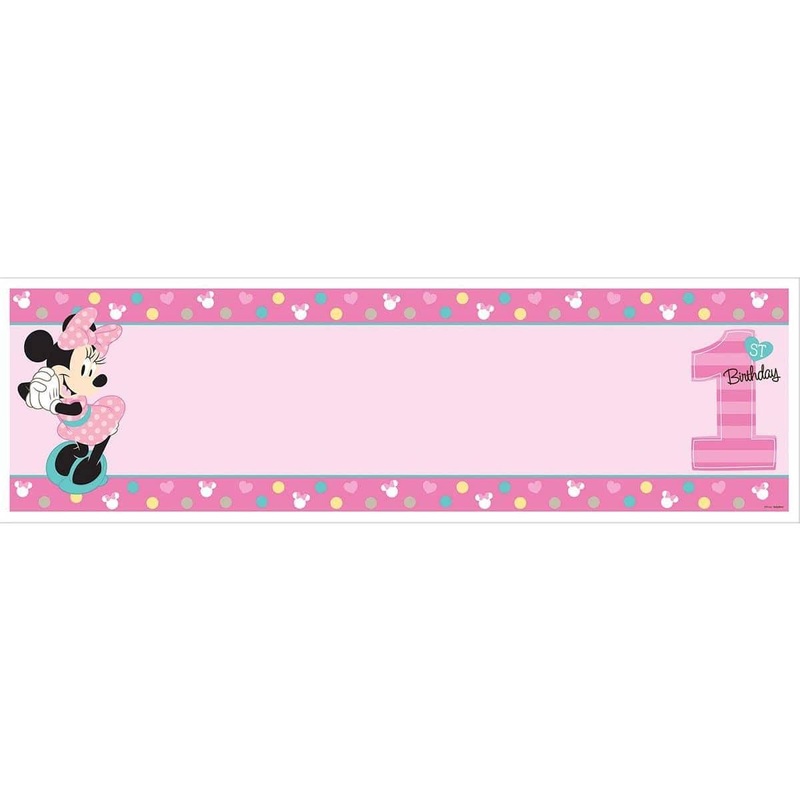 Minnie 1st Birthday - Perso. Banner 65 X 20 In.