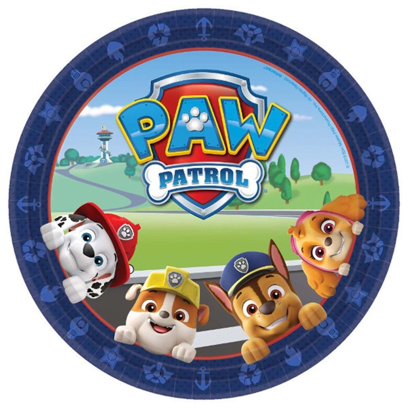 Paw Patrol Dinner Plates 9 inches, 8 per package