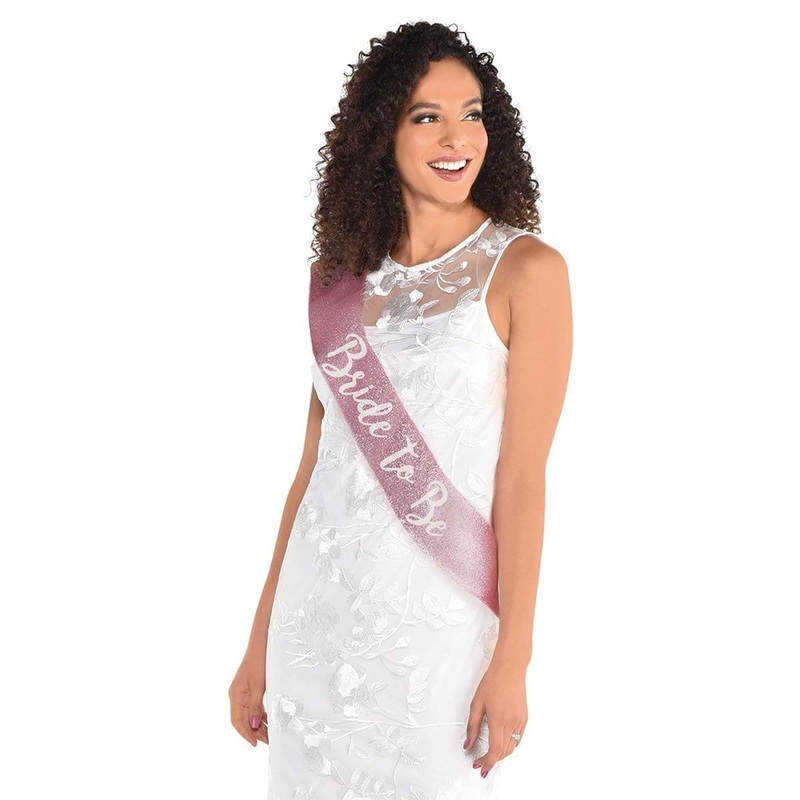 Pink & white Bride to Be sash