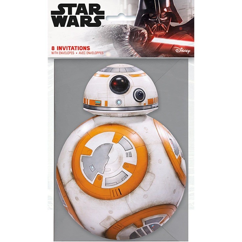 Star Wars invitations, 8 per package