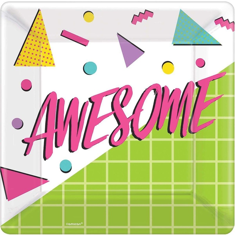 Awesome Party Paper Plates 10 Inches, 8 per Package