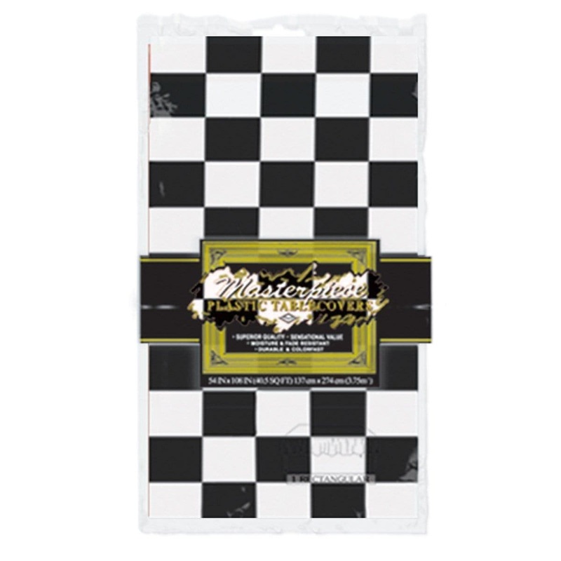 Checkered Plastic Tablecover
