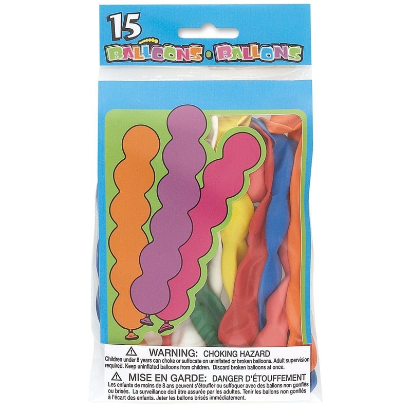 Squiggly Balloon, 15 Count