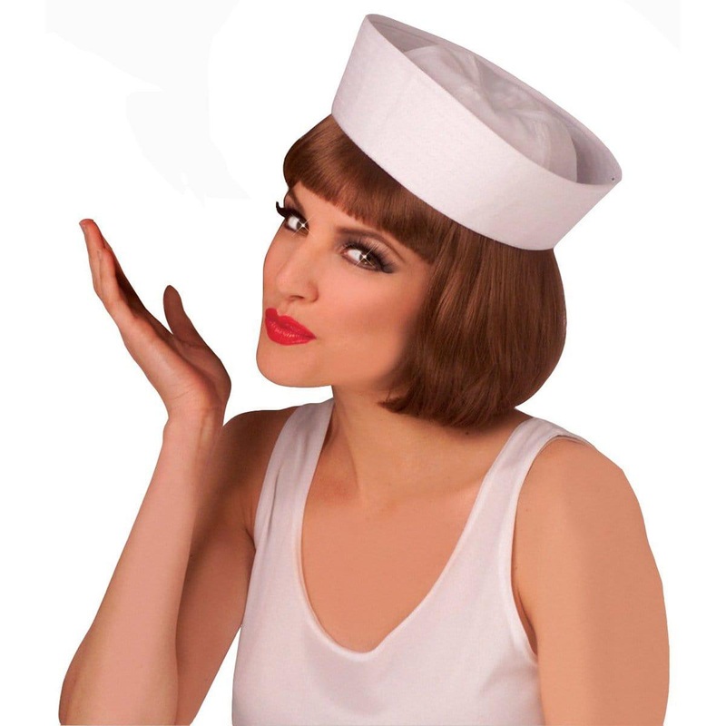 White Sailor Hat for Adults