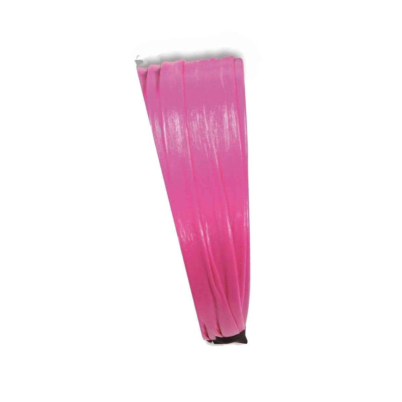 Wide neon pink headband for adults