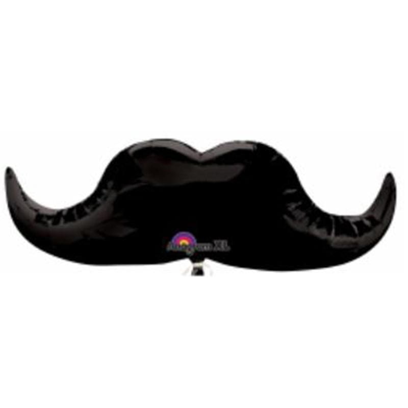 Black Mustache Supershape Balloon