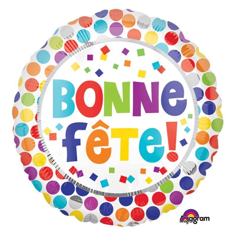 Bonne Fte Foil Balloon, 18 Inches
