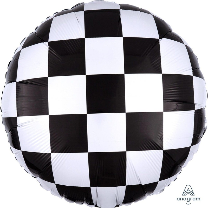 Checkerboard Foil Balloon, 18 Inches