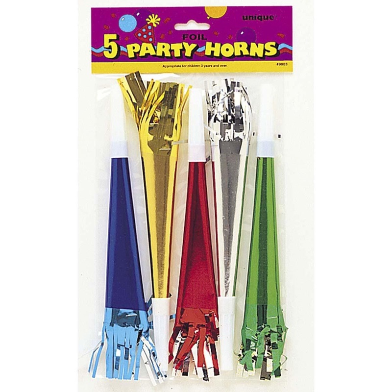 Foil Horns 5/pkg