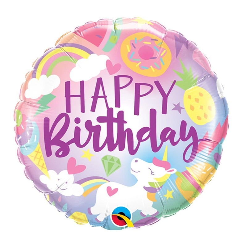 Happy Birthday Fantastical Foil Balloon, 18 Inches