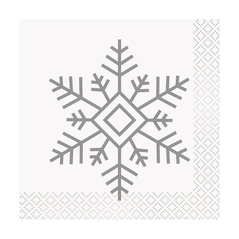 Holiday Snowflakes - Bev. Napkins 16/pkg