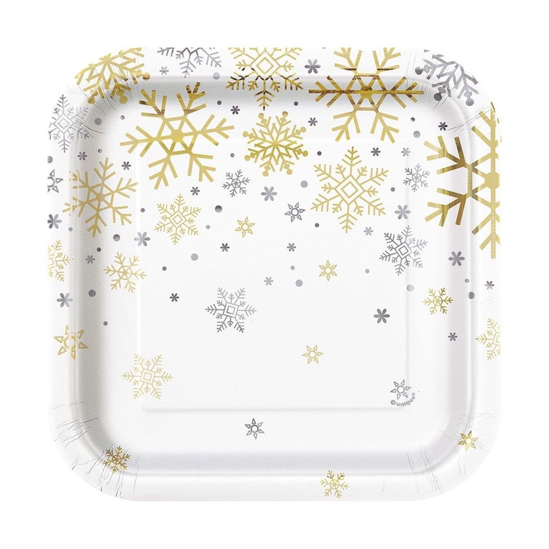 Holiday Snowflakes - Plates 7 In. 8/pkg