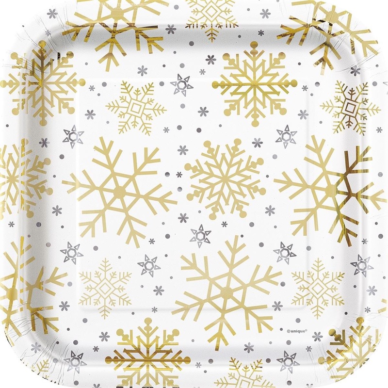 Holiday Snowflakes - Plates 9 In. 8/pkg