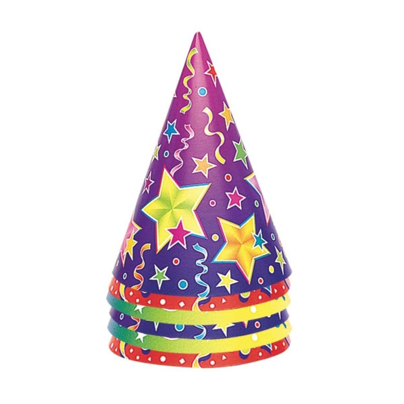 Kaleidoscope Party Hats 6/pkg