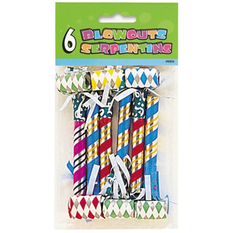 Party Blowouts - Multicolor 6/pkg