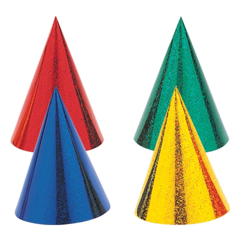 Party Hats - Prismatic 8/pkg