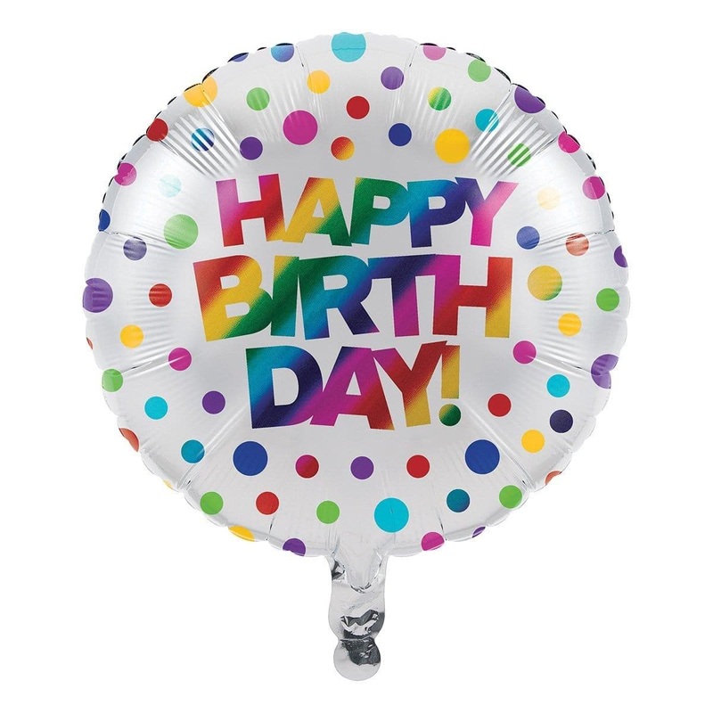 Rainbow Birthday Foil Balloon, 18 Inches