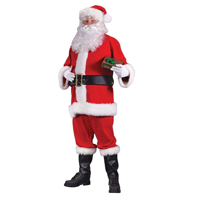 Santa Suit, Flannel, Plus Size PLUS