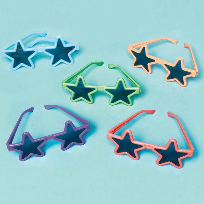 Star-shaped sunglasses, 8 per package