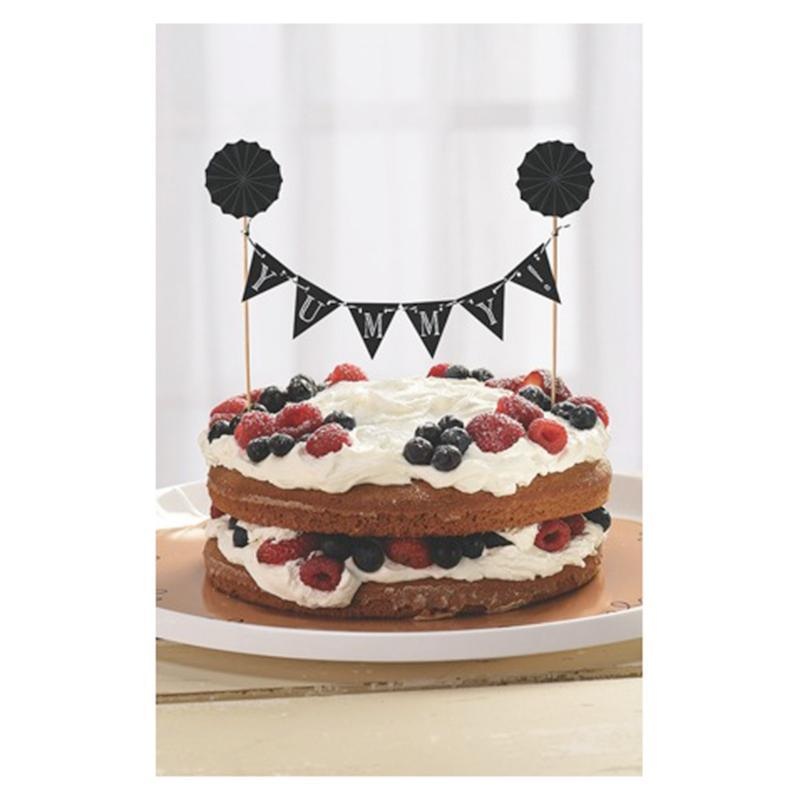 Chalkboard Style Paper Cake Decoration