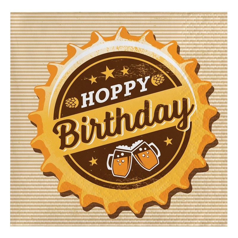 Cheers & Beers Hoopy Birthday Beverage Napkins, 16 per Package