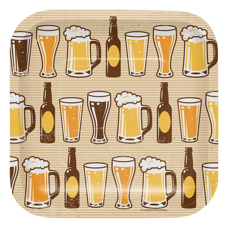 Cheers & Beers Paper Plates 7 Inches, 8 per Package
