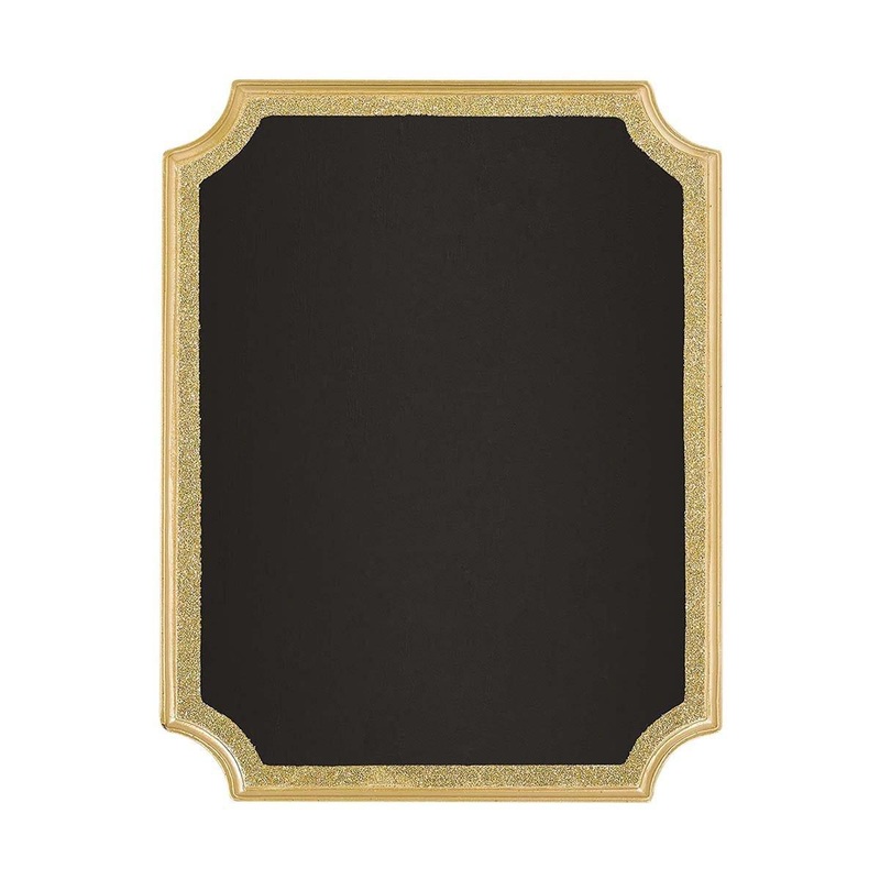 Easel Sign with Gold Glitter Trim