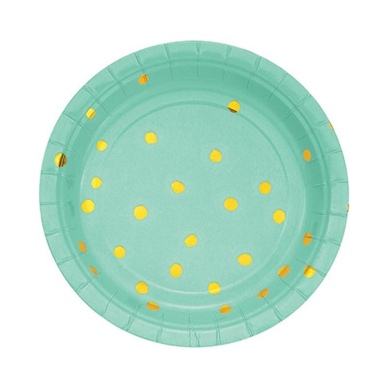 Fresh Mint Paper Plates 7 Inches, 8 per Package