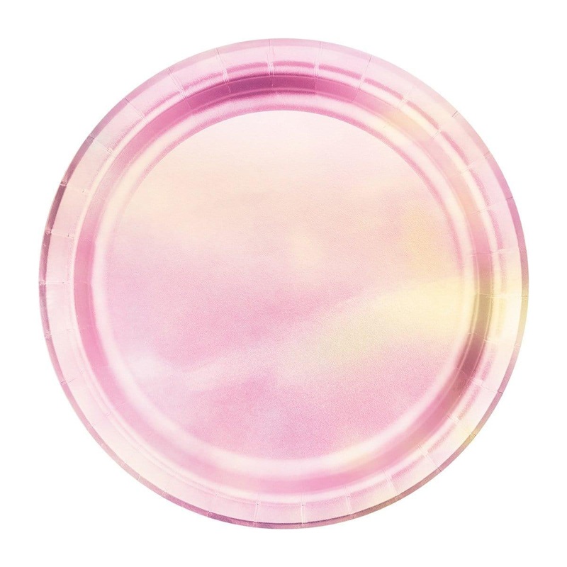 Iridescent Paper Plates 7 Inches, 8 per Package